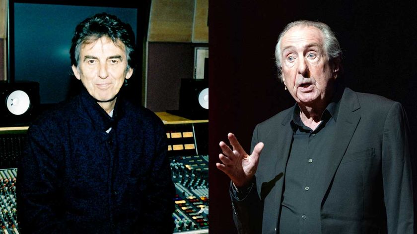 George Harrison and Eric Idle (composite photo)