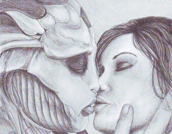 Kissing Thane, whose lips are soft like pillows. Er, I imagine