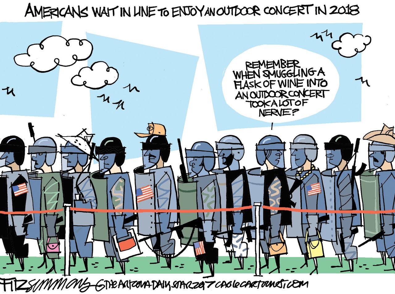 Editorial cartoon U.S. Las Vegas shooting concerts