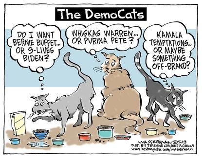 Political Cartoon U.S. Democrats Presidential Election 2020