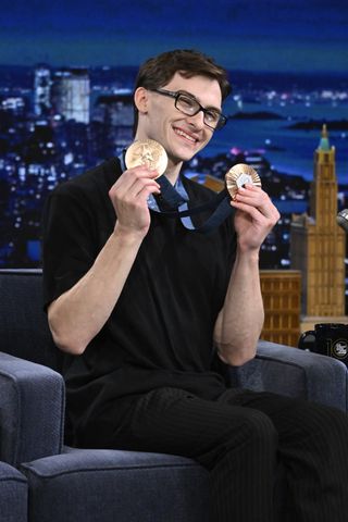 Olympic gymnast Stephen Nedoroscik during an interview on Tuesday, August 13, 2024