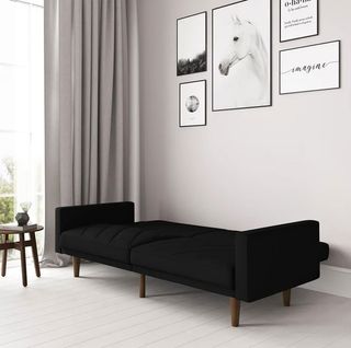 Japandi Futon style day bed sofa in black