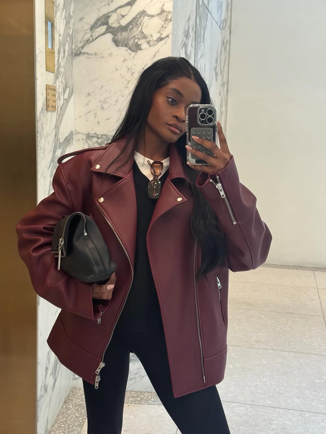 woman wearing winter legging outfit 2025