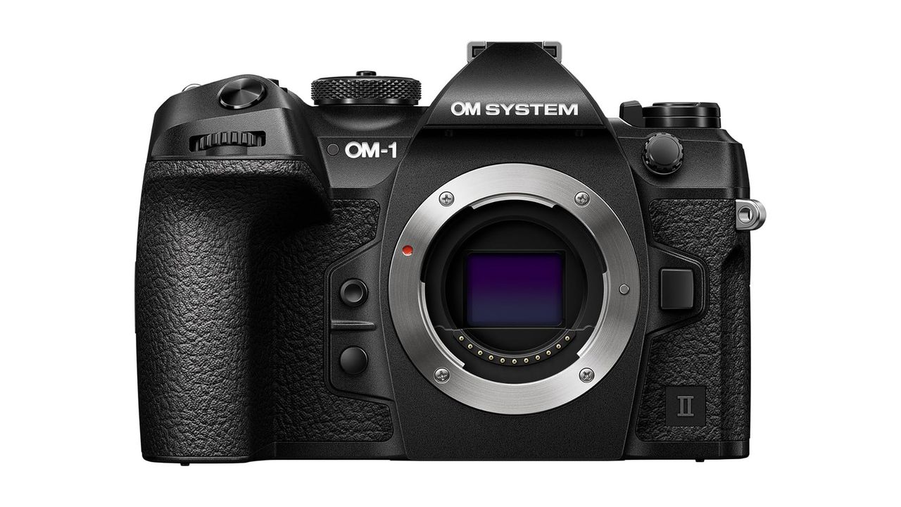OM System OM-1 Mark II camera on a white background