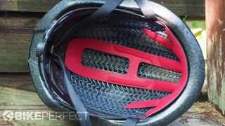 Showing the Wavecel corrugations from the inside of the Bontrager Starvos