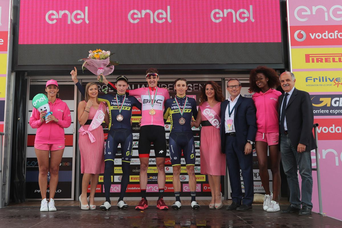 The Baby Giro podium