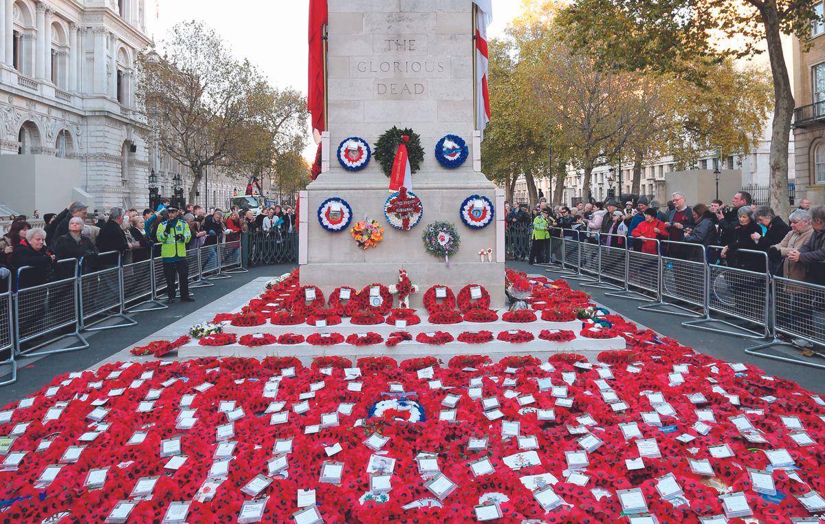 David Dimbleby and Sophie Raworth head the BBC’s team as the Queen attends the wreath-laying ceremony at the Cenotaph in London.