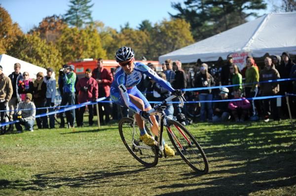 Katerina Nash drives through the crowds