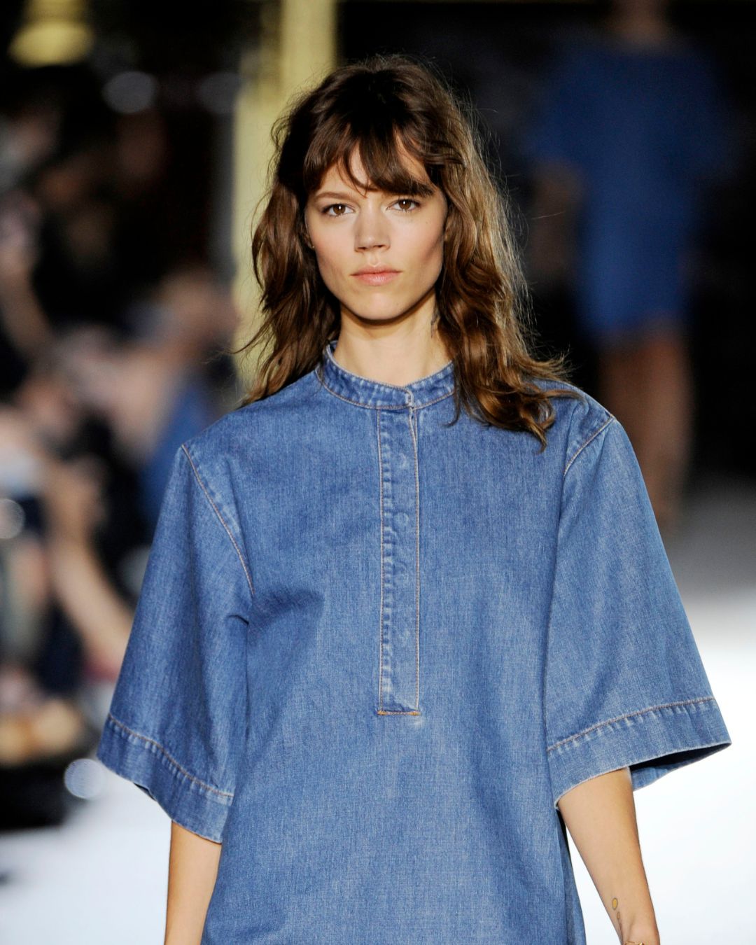 Model Freja Beha Erichsen on the runway at Stella McCartney's spring 2011 show.