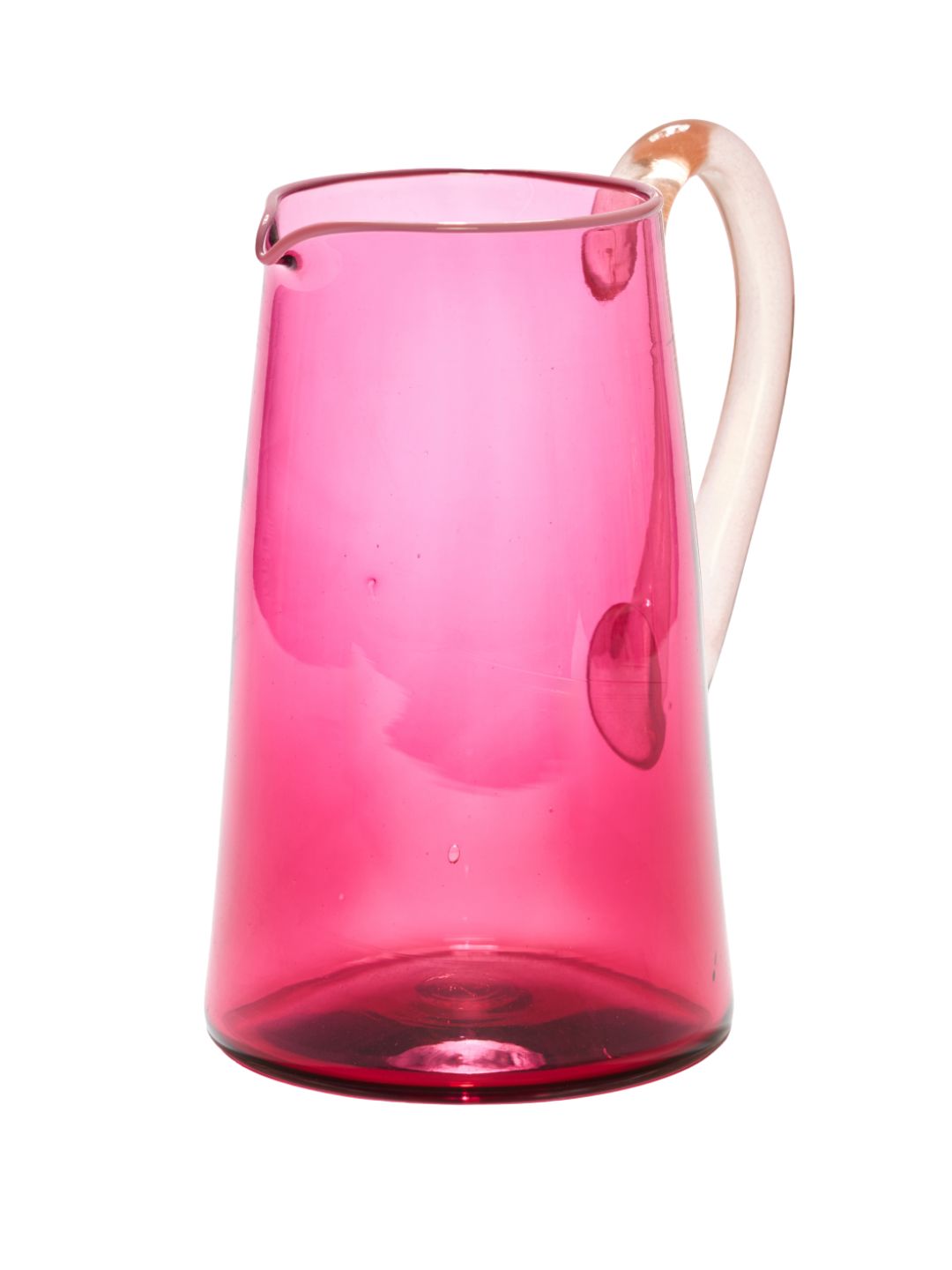 Gather Glass, Miami Medium Jug in Deep Pink