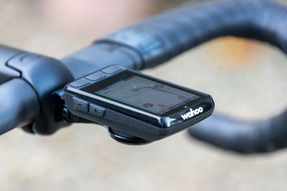 Wahoo Elemnt Roam 3 pictured three-quarters on from front