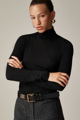 J.Crew Tissue Crepe Turtleneck