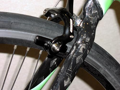 Braking is looked after by Campag Record's tried and true dual pivots