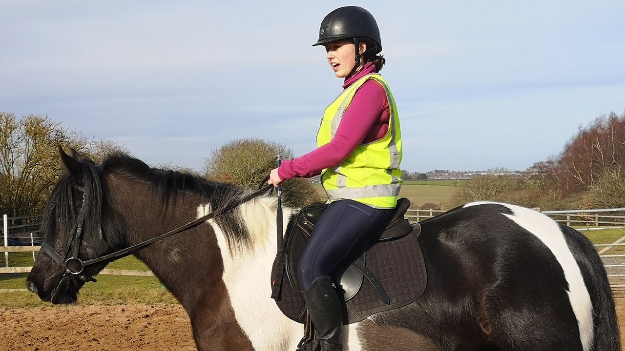 Vizirider Hi Vis Vest from side with base layer