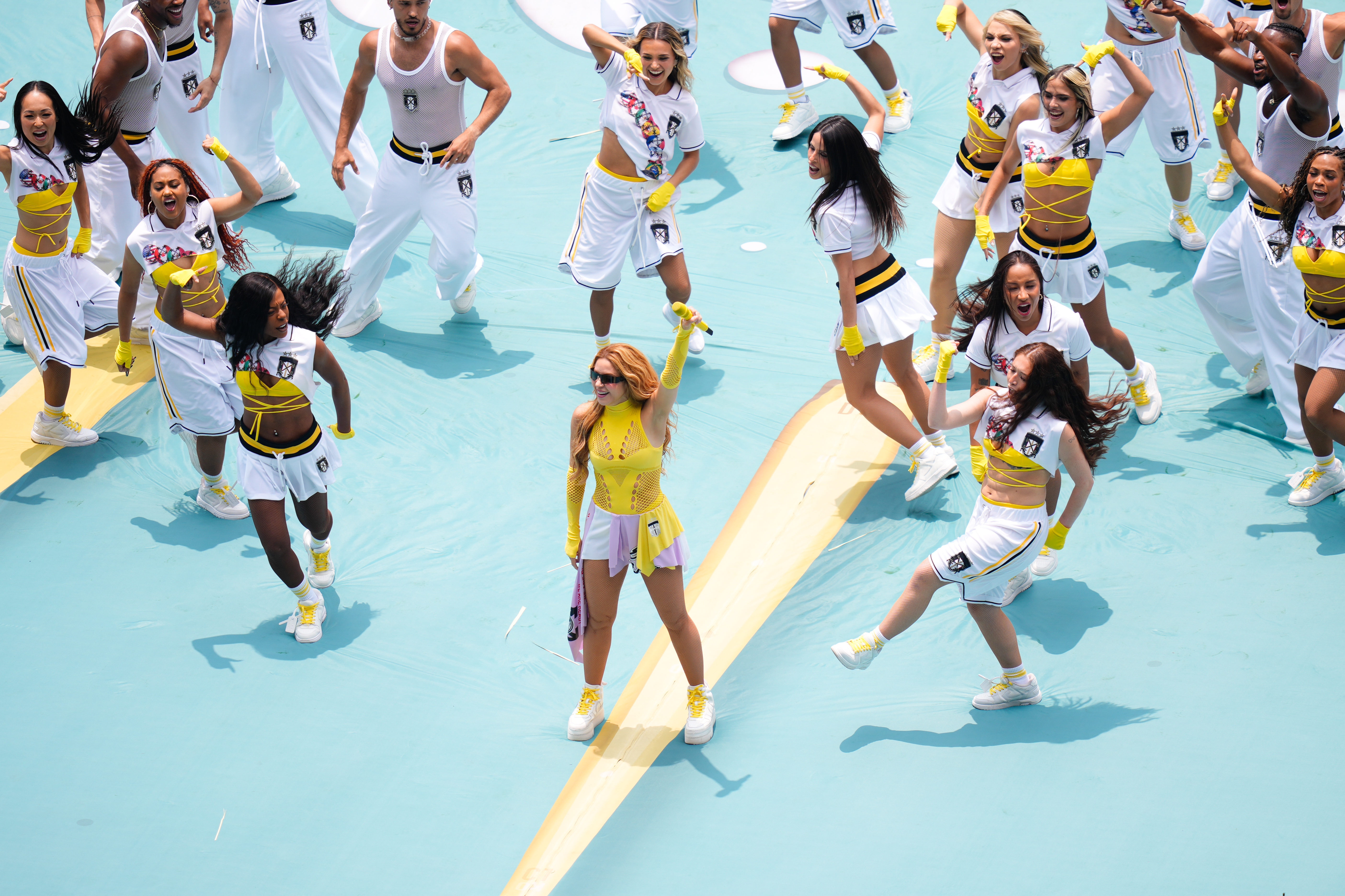 Shakira performed at the 2026 World Cup opening ceremony in a custom outfit from Off-White