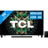 TCL QD Mini-led C61K 4K (2025) - 98 inch + TCL Q85H PRO van &euro;3.198 voor &euro;2.559