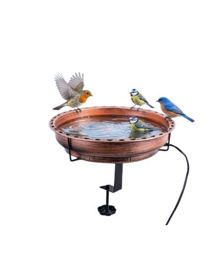 Copper Heated Bird Bath