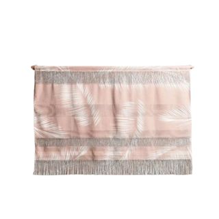 A pink fringed tapestry