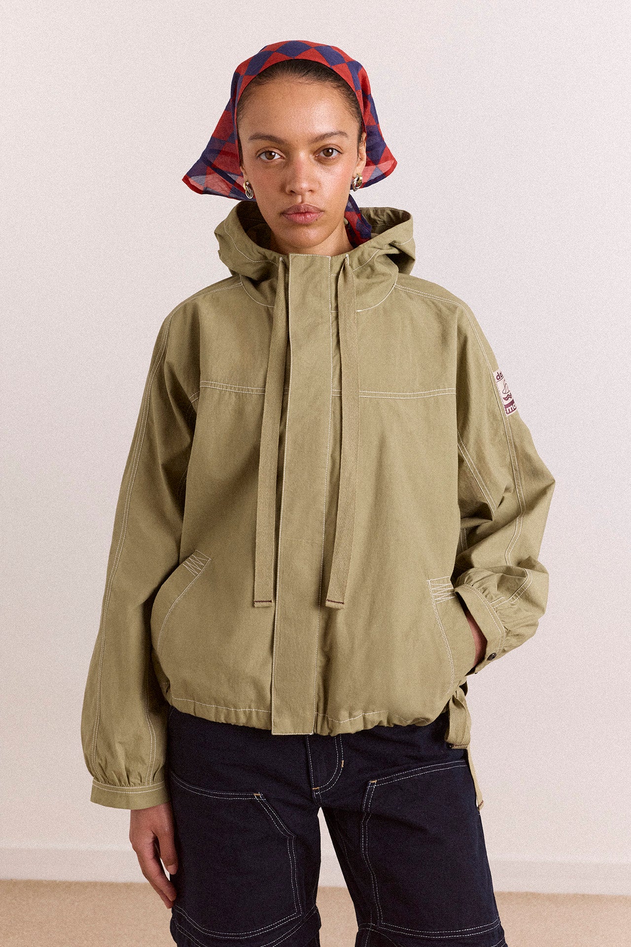 PRE-ORDER BLACK HOODED JACKET - SAGE