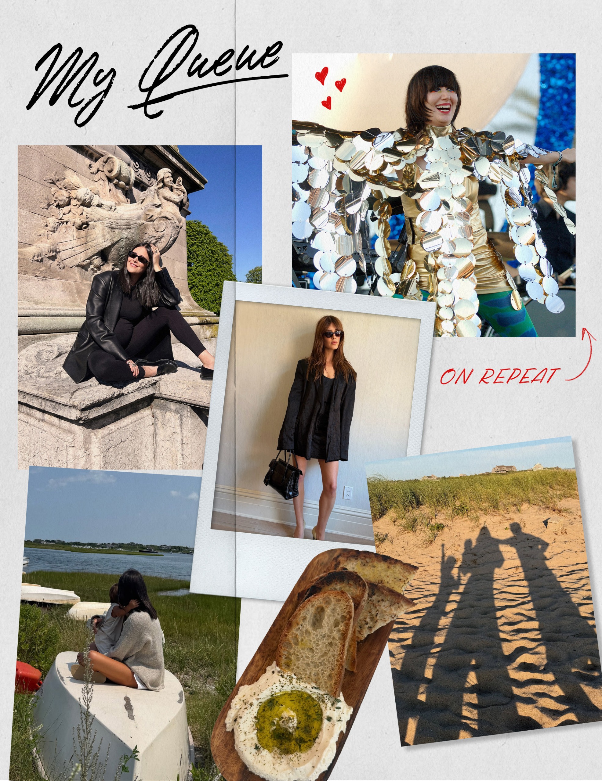 Photo collage of celebrity stylist Dani Michelle for Who What Wear's My World series.