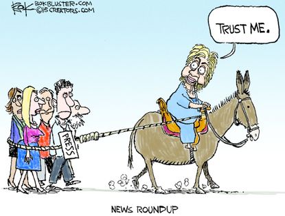 Political cartoon U.S. Hillary Clinton Media