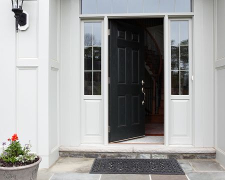 black front door