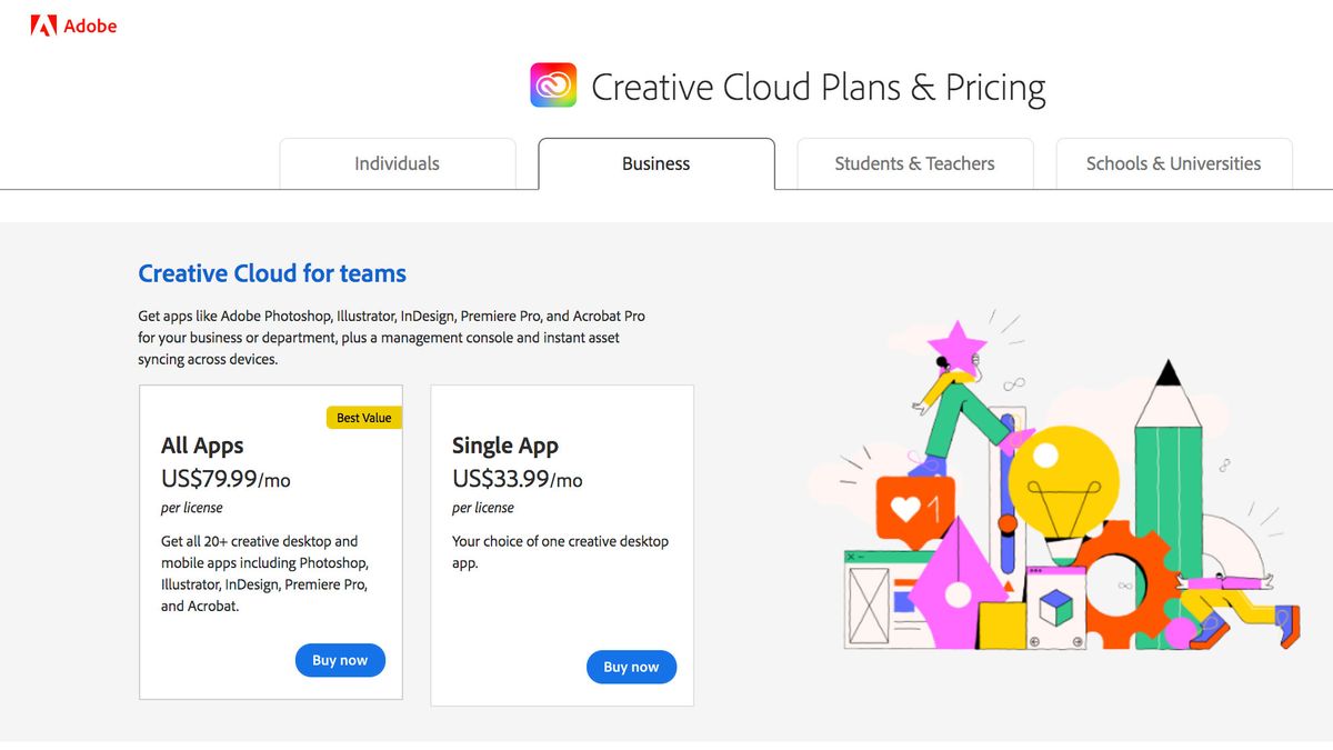 adobe cc business plans