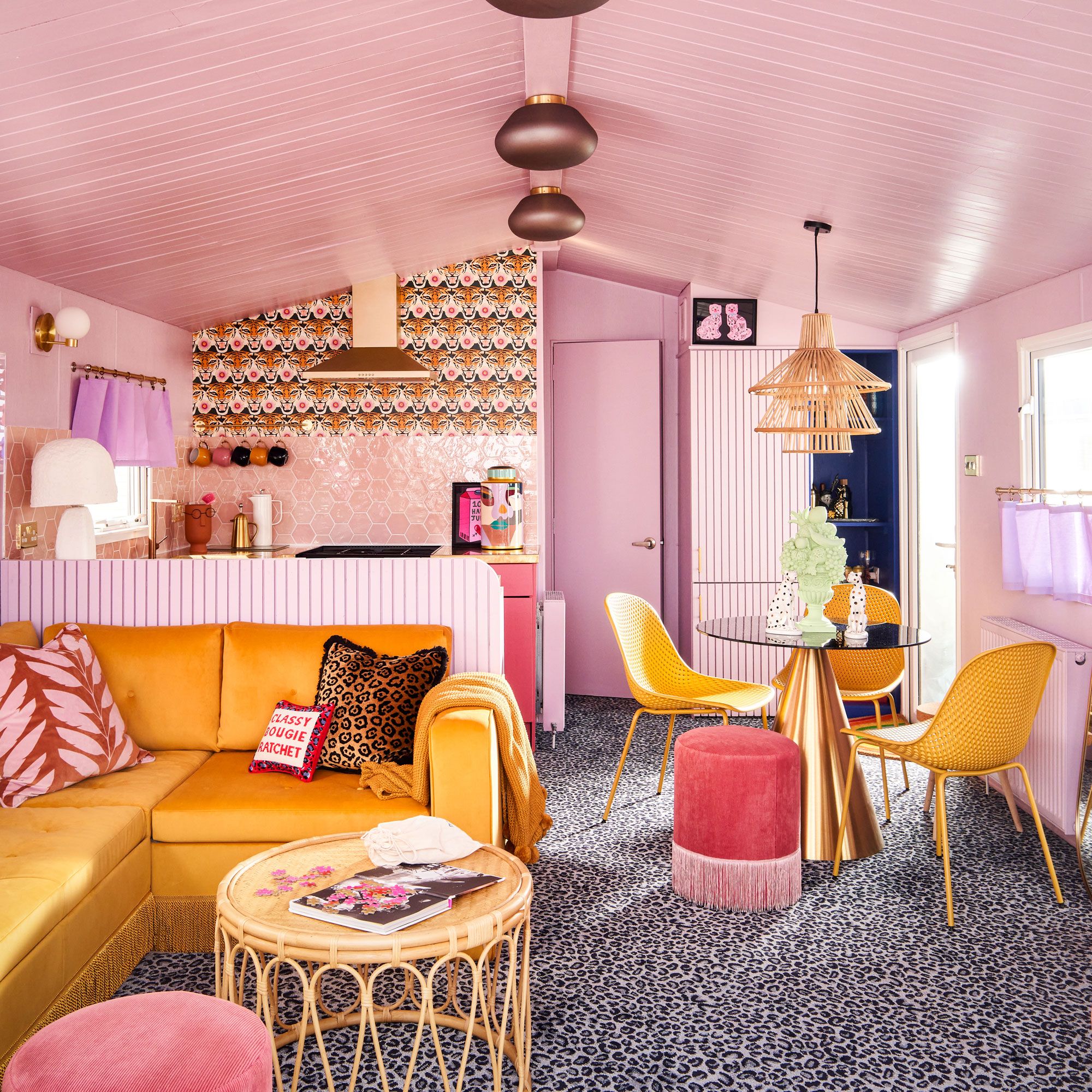 An affordable design choice turned this dull caravan into a boutique ...