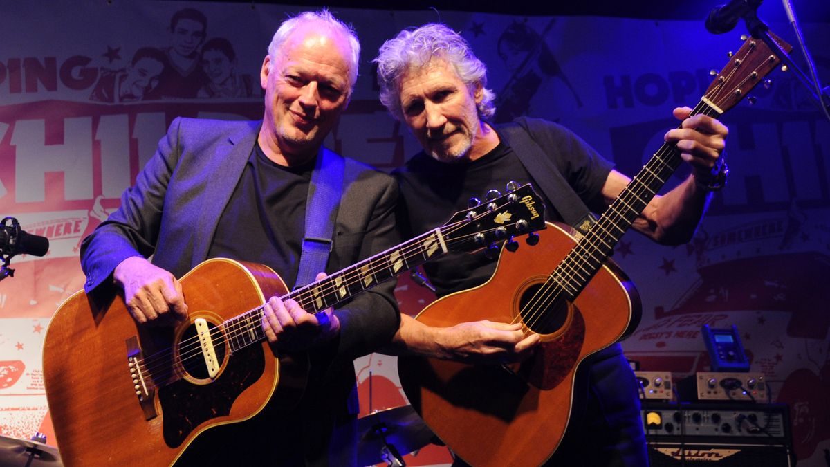 David Gilmour and Roger Waters together in 2010