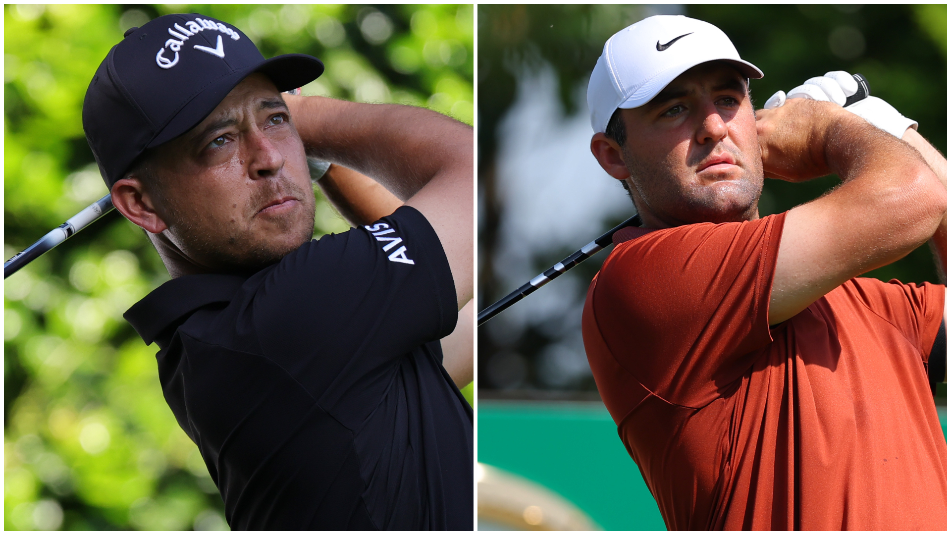 Images of Xander Schauffele and Scottie Scheffler 