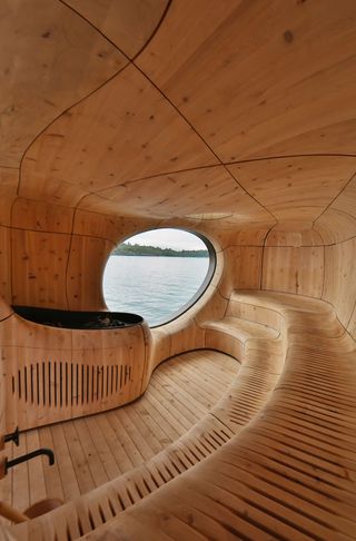 Carved into the seats allow the space to breathe
