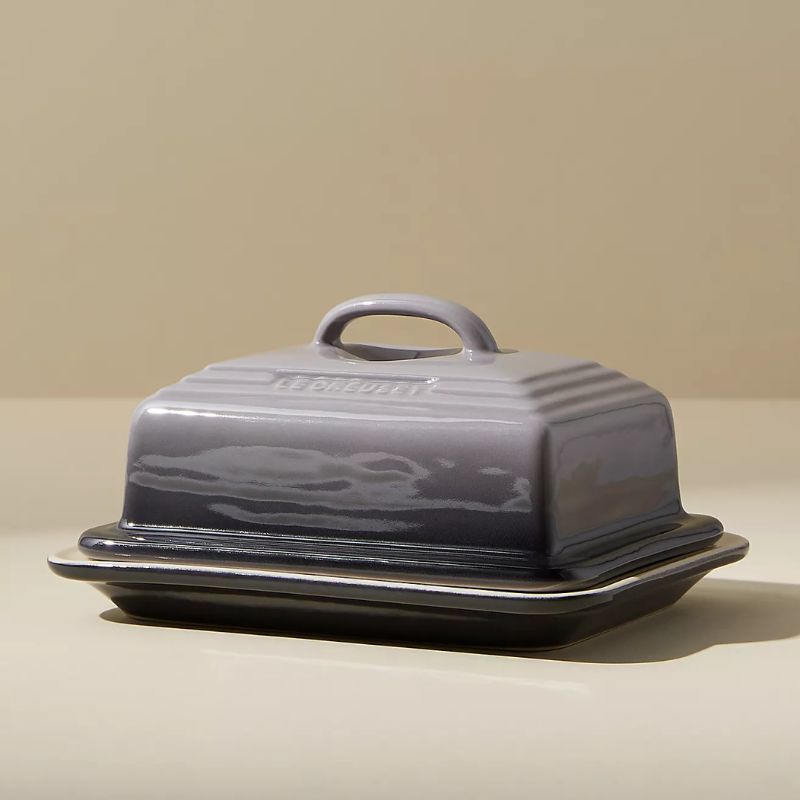 purple butter dish