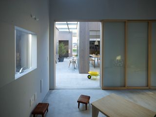 Interior view of the living space at 'House in Buzen'