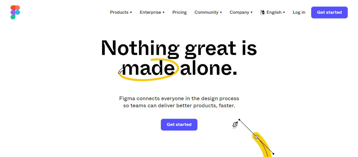 Screenshot of Figma prototyping and UI design tool