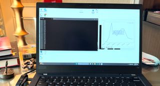 Neruable software on laptop reading brain waves and focus