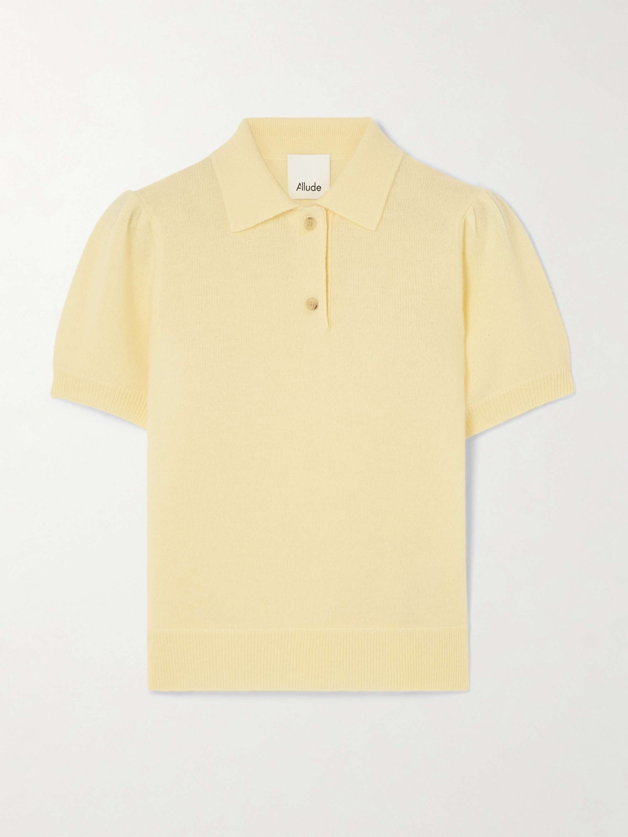 Cropped Cashmere Polo Shirt