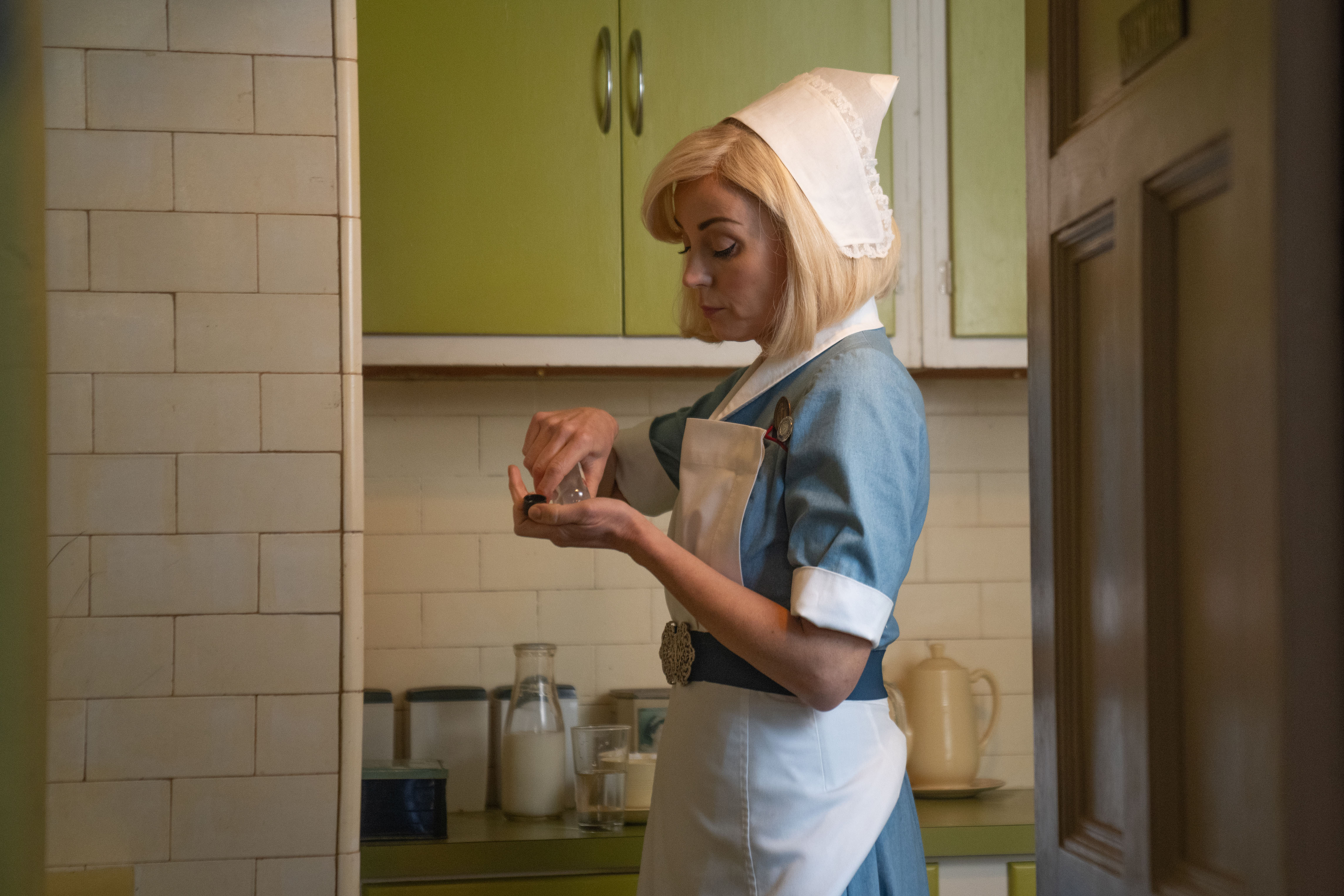 Trixie Aylward (HELEN GEORGE) in Call the Midwife season 13 episode 8
