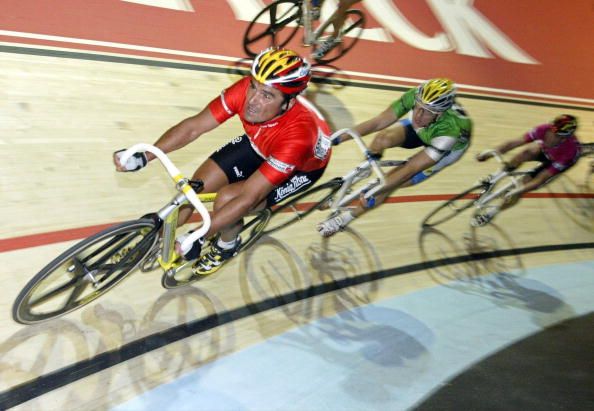 Andreas Kappes leads in the 2004 Bremen Six Day