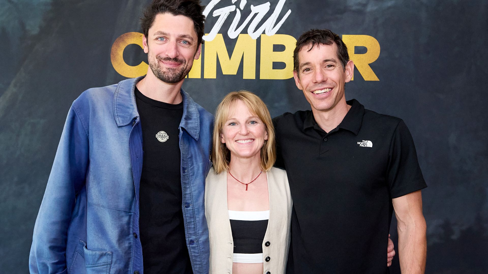 From left to right: Jon Glassberg, Emily Harrington and Alex Honnold