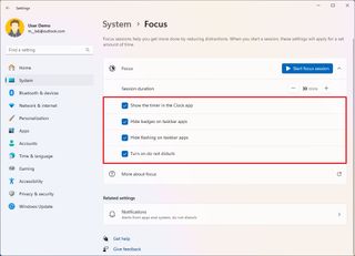 Focus settings app