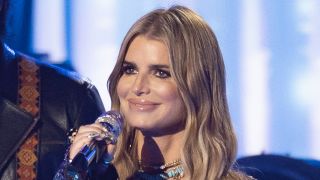 Jessica Simpson singing on the season 23 finale of American Idol.