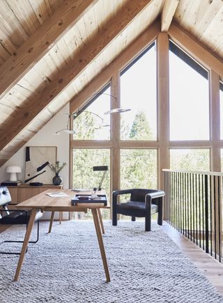 A woolen rug in the loft