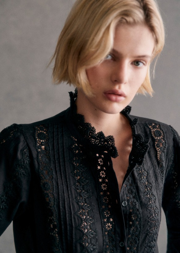 Rym Shirt - Black - Organic Cotton - Organic Textile - Sézane