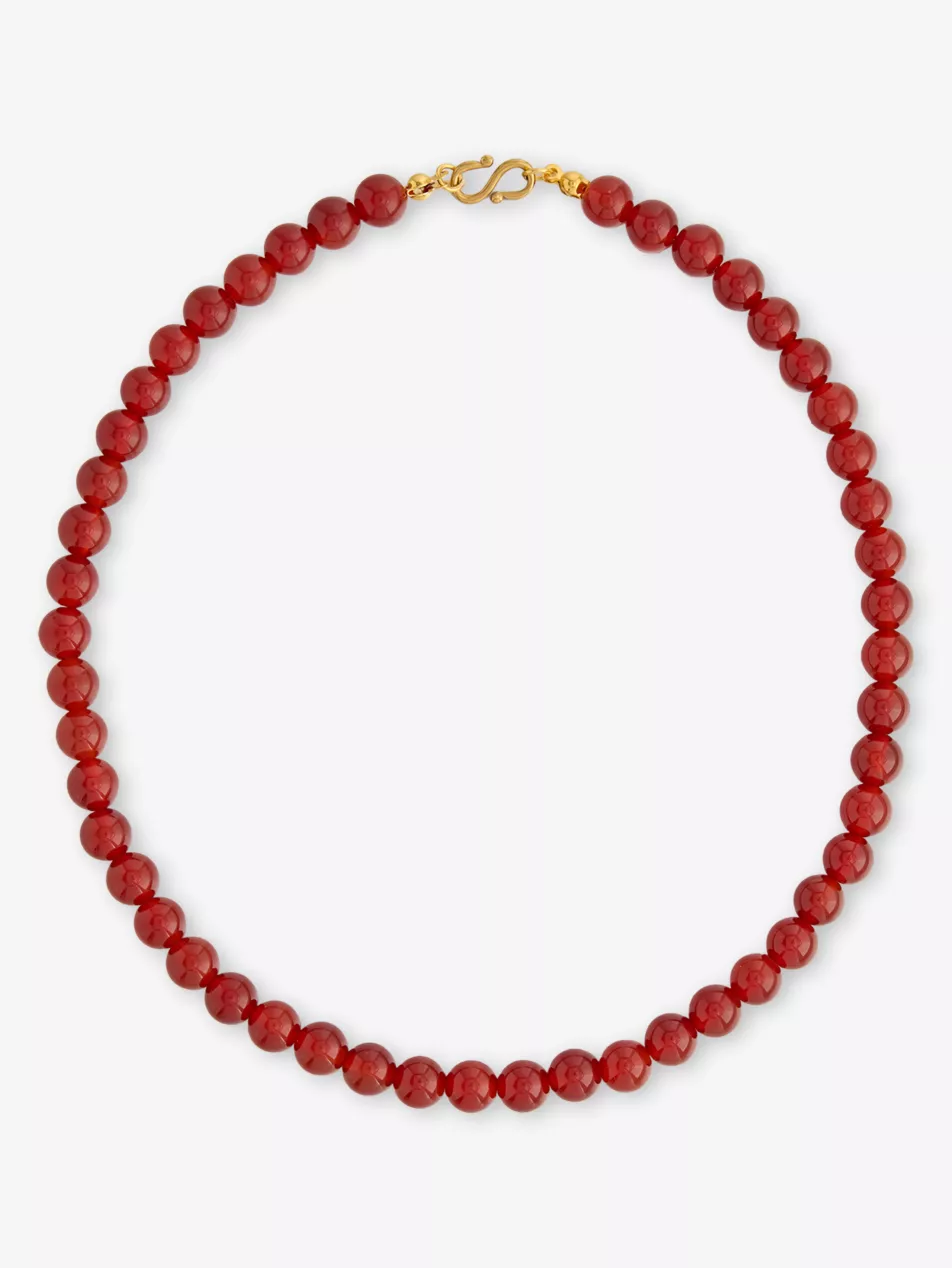 Sol Red Agate Beaded Necklace