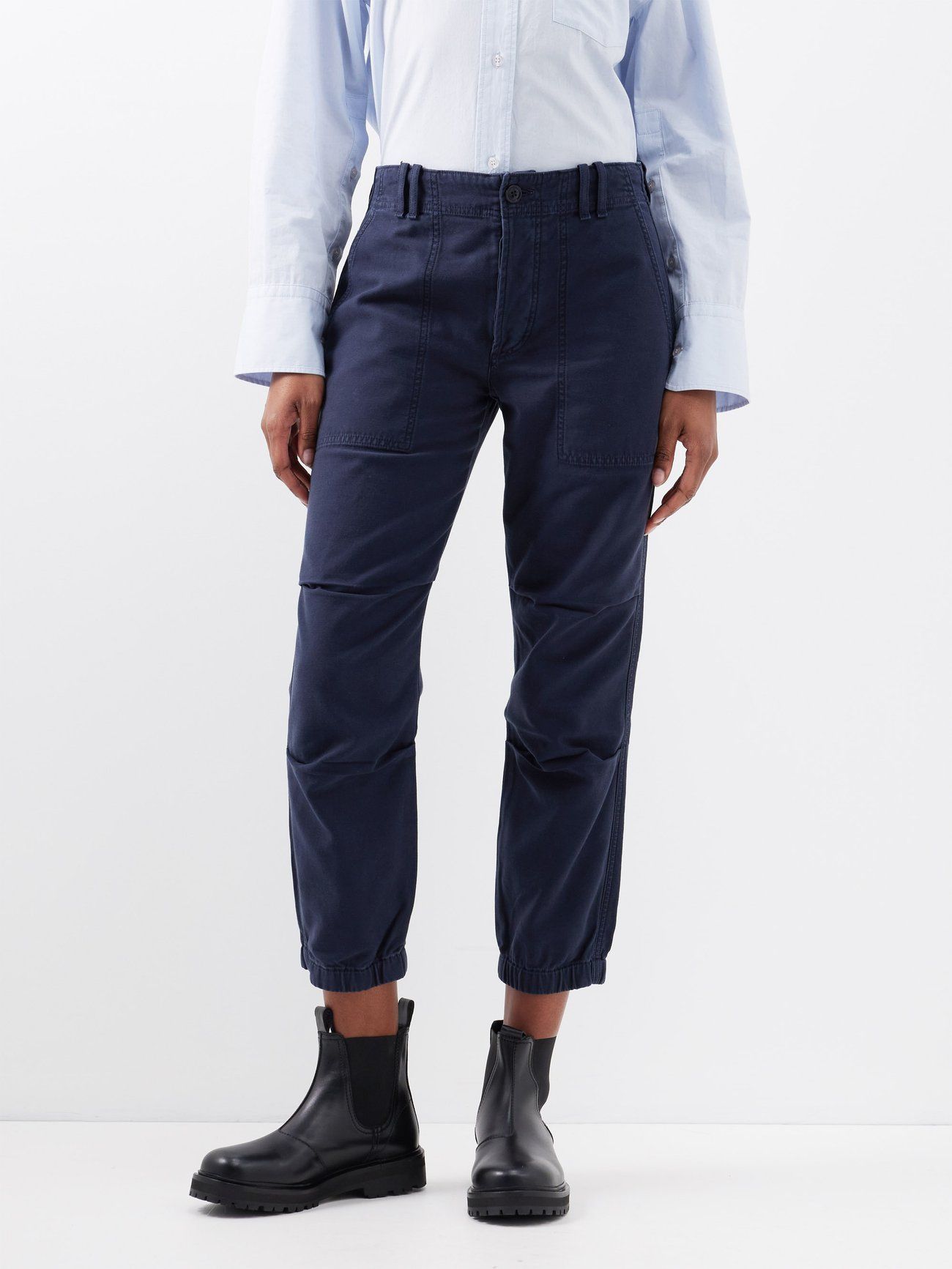 Agni Cotton Cropped Trousers