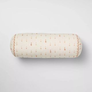 Bolster Geo Pattern Cream and Peach