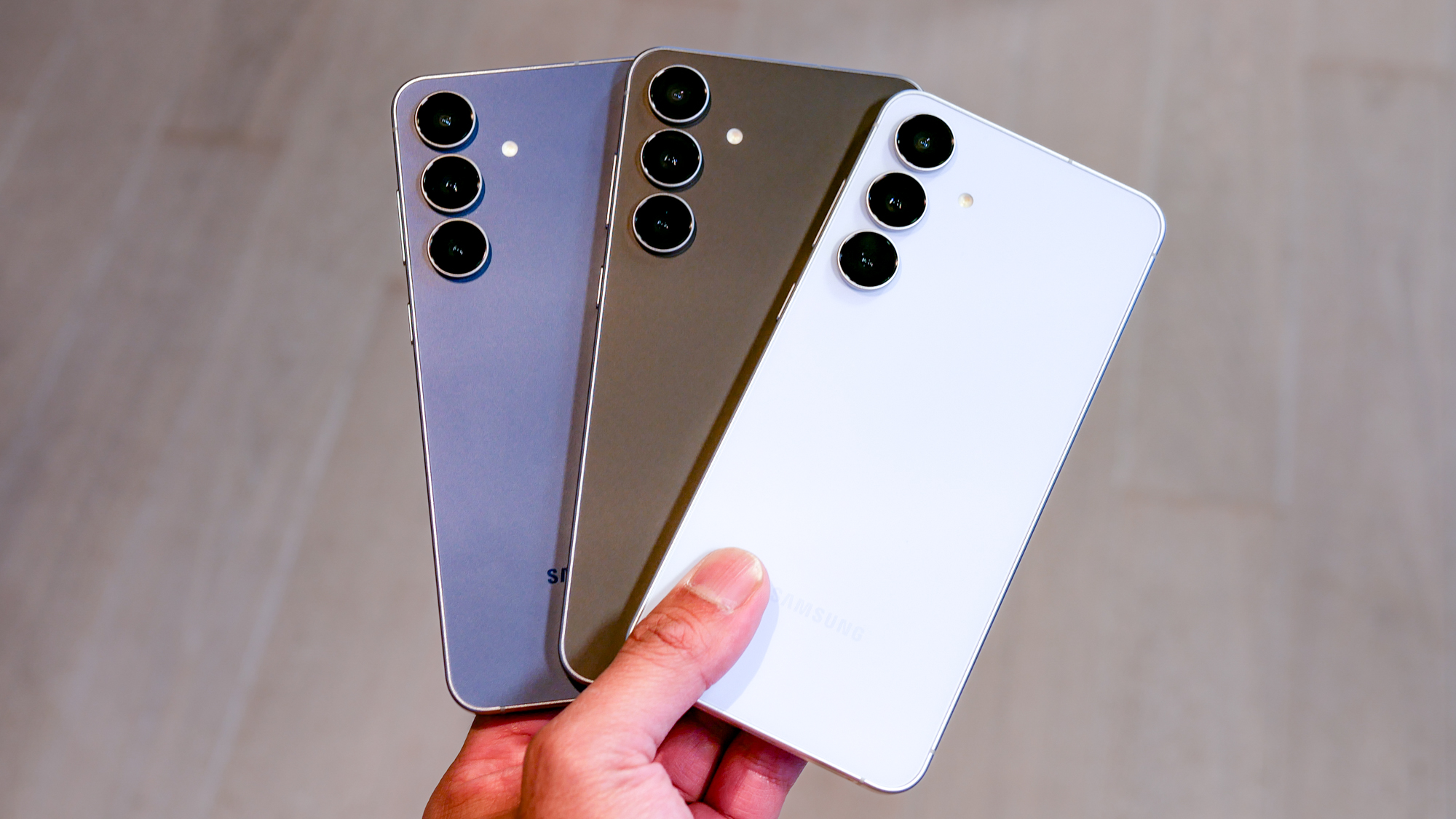 galaxy s25 fe held in hand