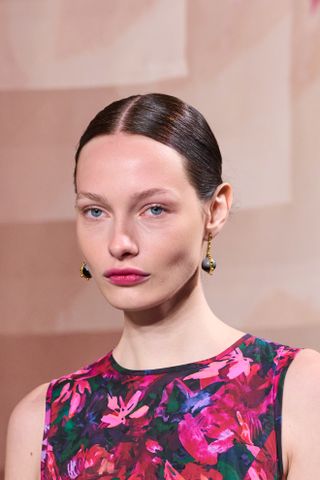 model at Ulla Johnson clp S25 wearing barely there lipstick