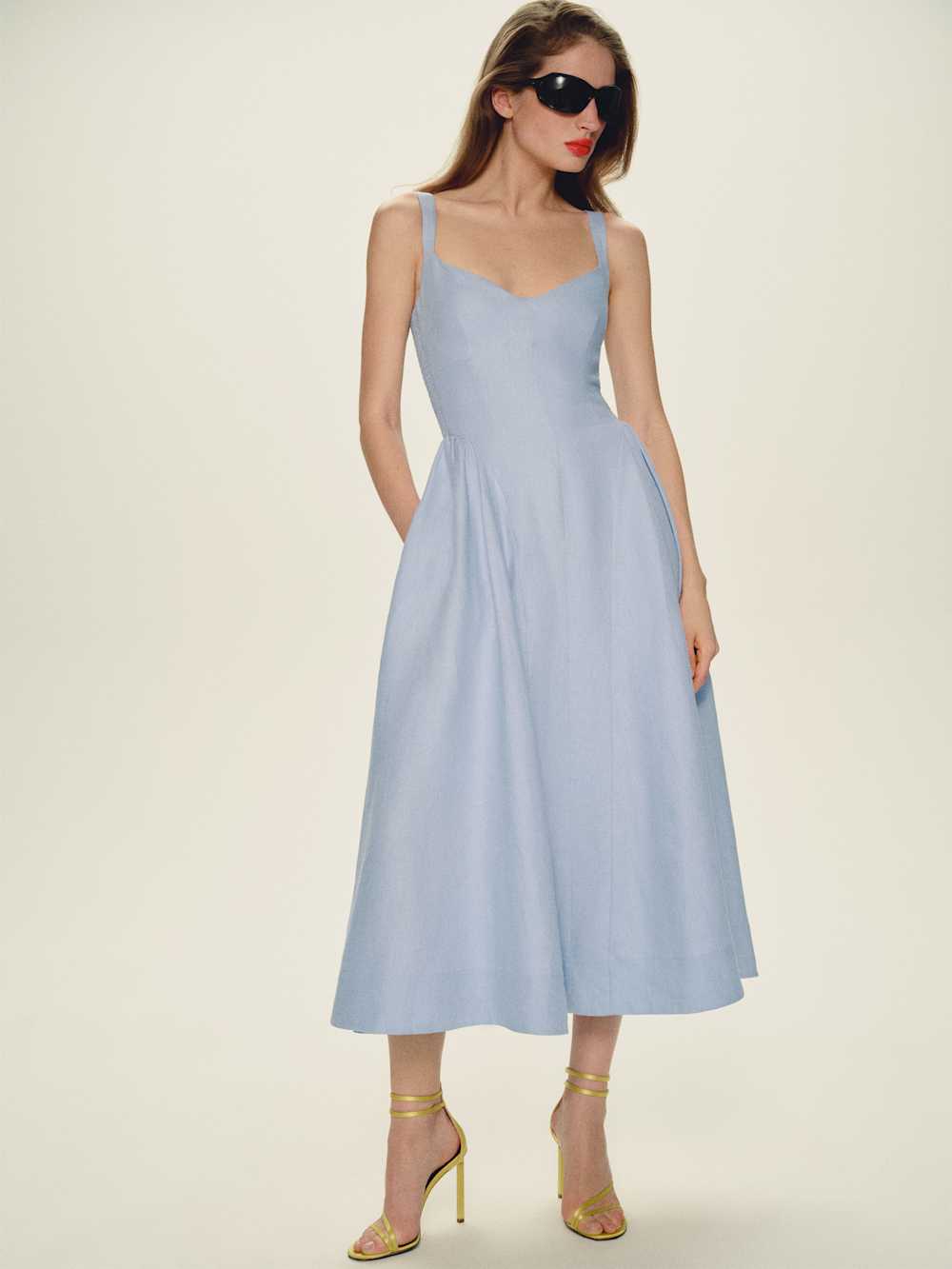 zara fringed linen dress ZARA. Fringed linen midi dress. XS – Hibuy market