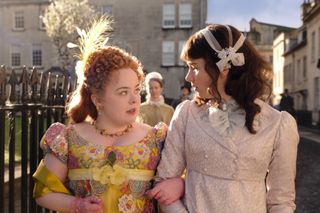 Nicola Coughlan and Claudia Jessie as Penelope and Eloise